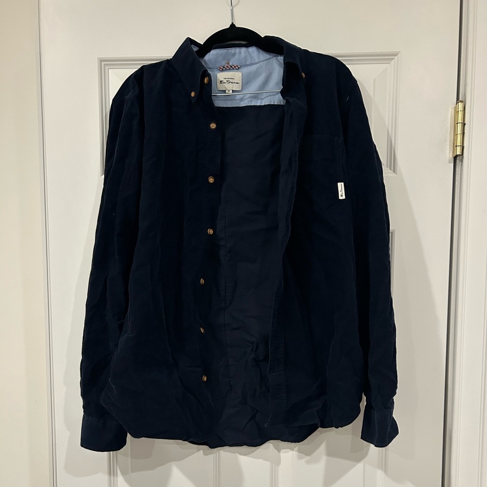 Ben Sherman Navy Corduroy Shirt